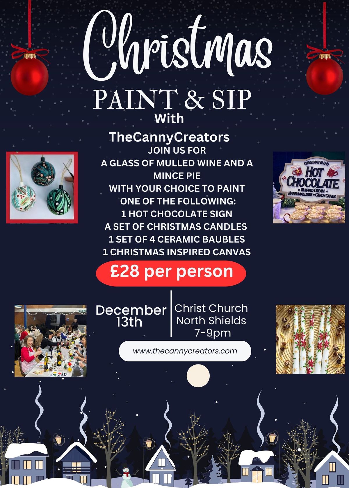 Christmas Paint & Sip Christ Church Hall