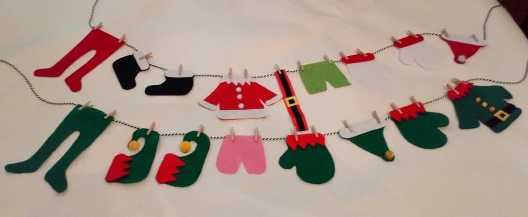 Festive washing line garland 