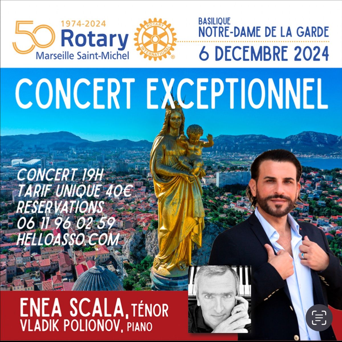 Concert exceptionnel avec Enea SCALA, T\u00c9NOR et Vladik POLIONOV au PIANO 