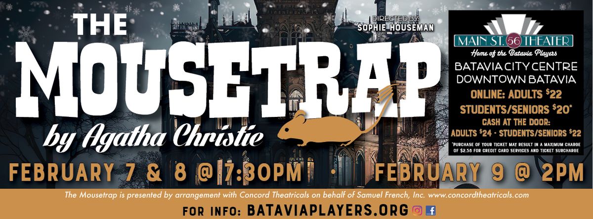 Batavia Players Presents Agatha Christie's The Mousetrap