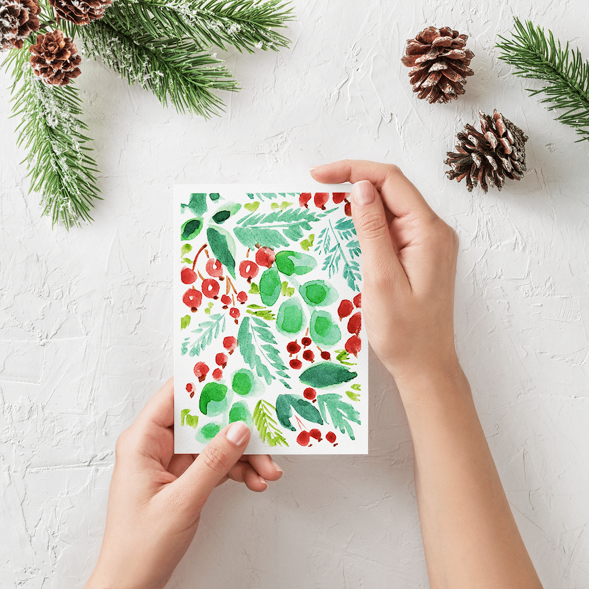 Watercolour Botanical Christmas Cards Workshop