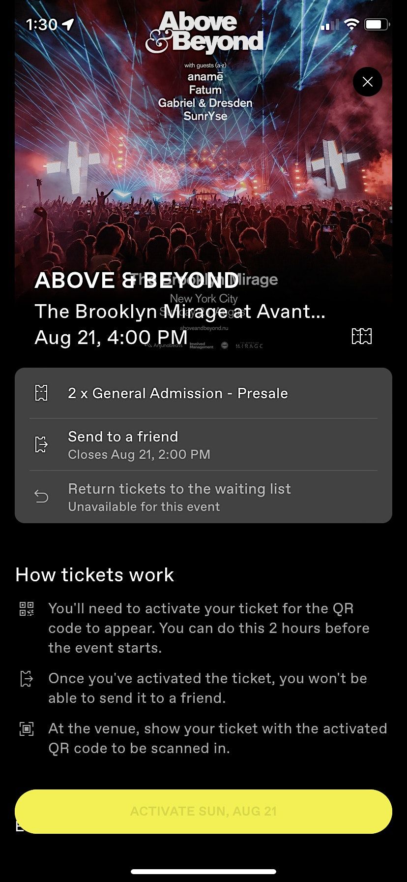 Above and Beyond at Brooklyn Mirage