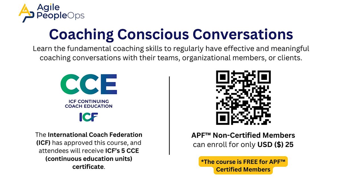 Coaching Conscious Conversations (ICF CCE Program) | Nov 2, 2024