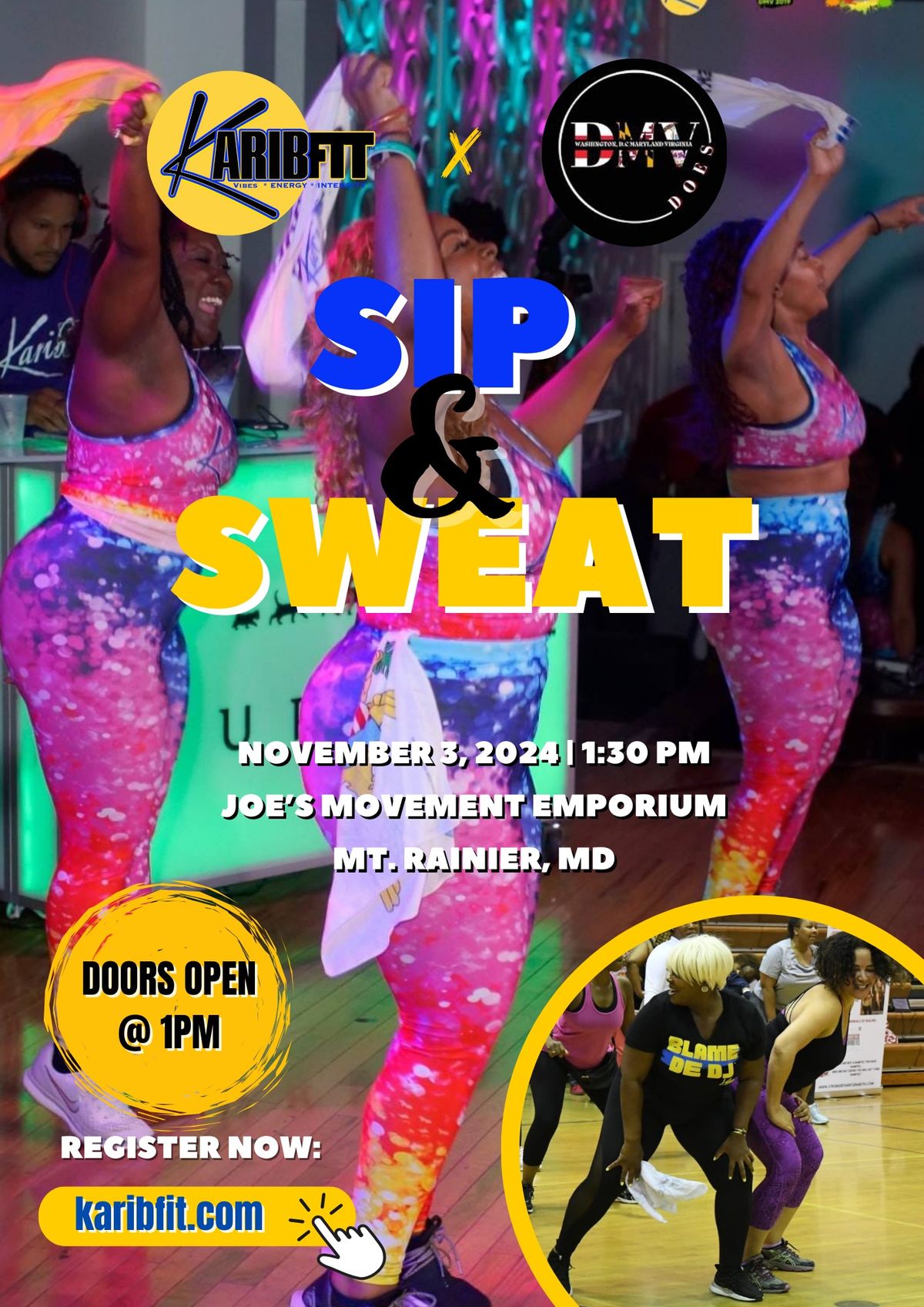 DMV Does X KaribFit Sip and Sweat