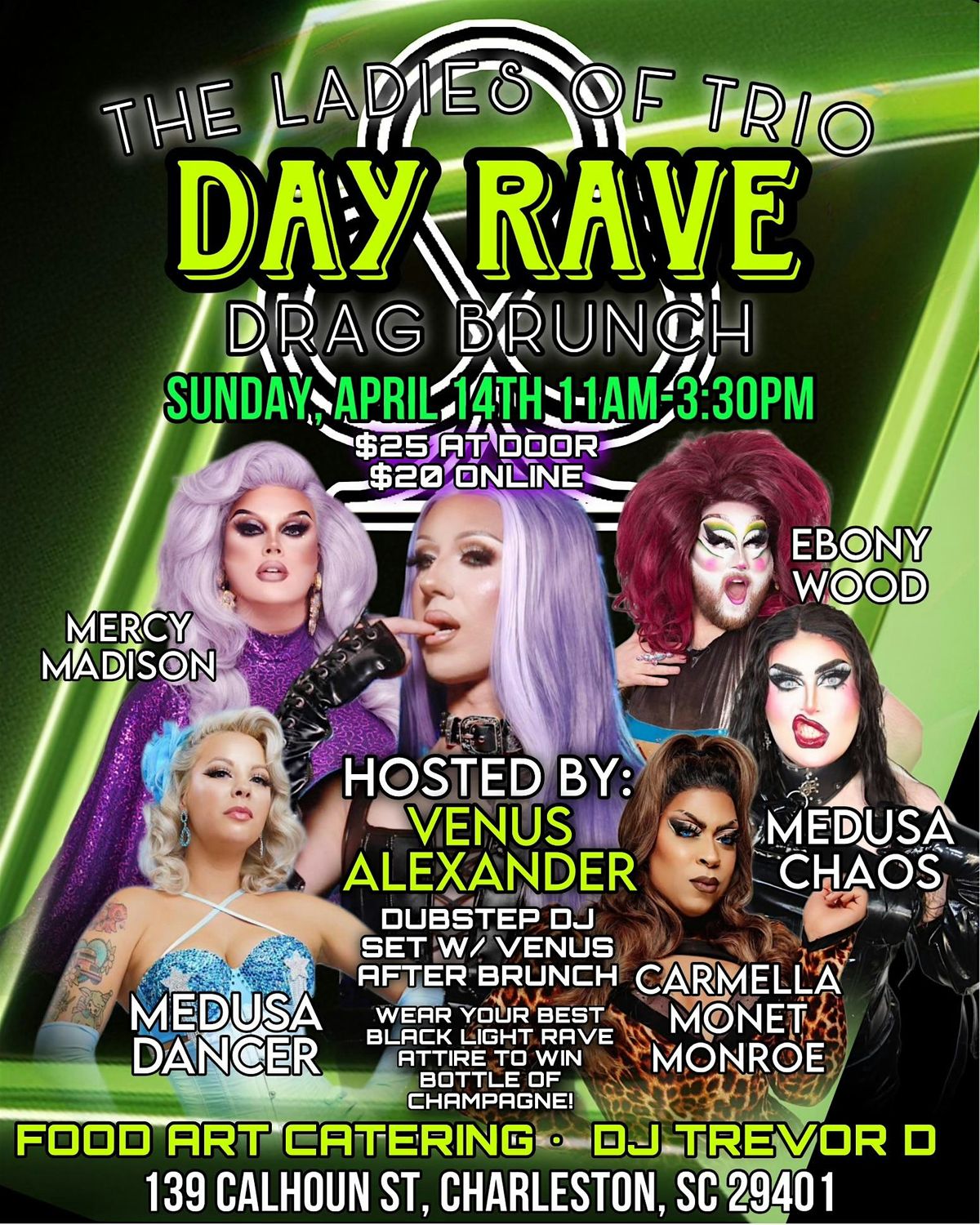 The Ladies of Trio Drag Brunch- Day Rave