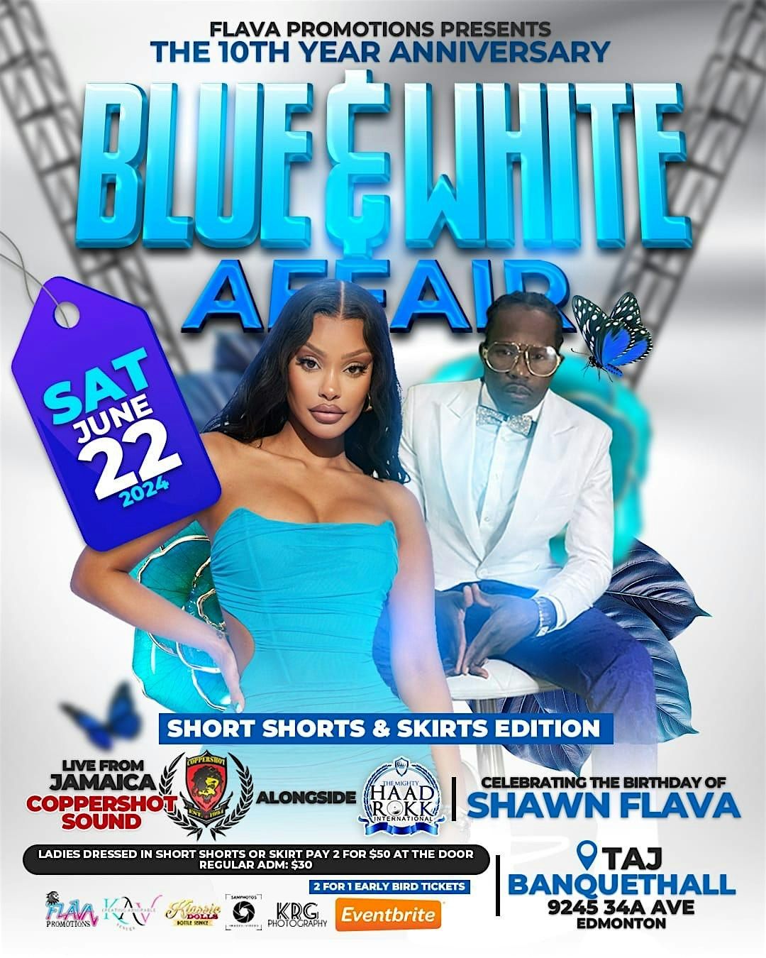 BLUE & WHITE AFFAIR, SHAWN FLAVA B-DAY BASH
