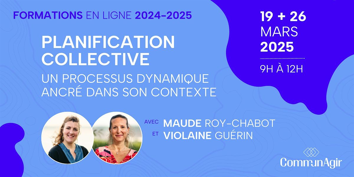 Formation "Planification collective: un processus dynamique"