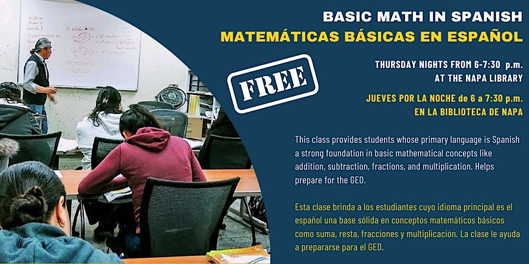 FREE CLASS! Basic Math in Spanish\/Clase de matem\u00e1ticas en espa\u00f1ol \u00a1GRATIS!