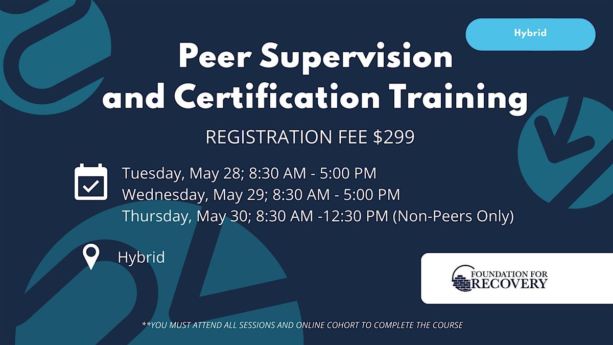 Peer Supervision Training and Certification