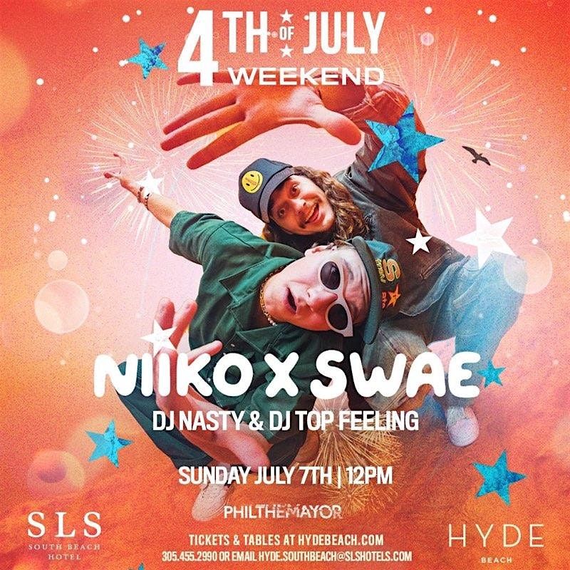 July 4th Weekend SLS Pool Party Niiko & Swae Live At Hyde Beach