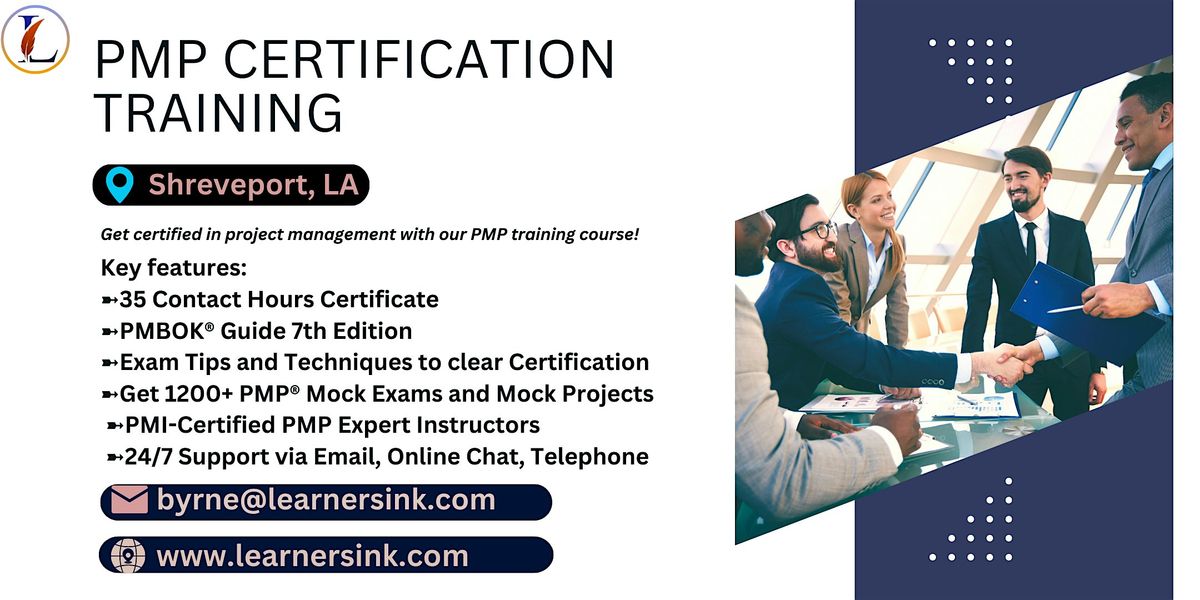 PMP Exam Prep Training Course in Shreveport, LA