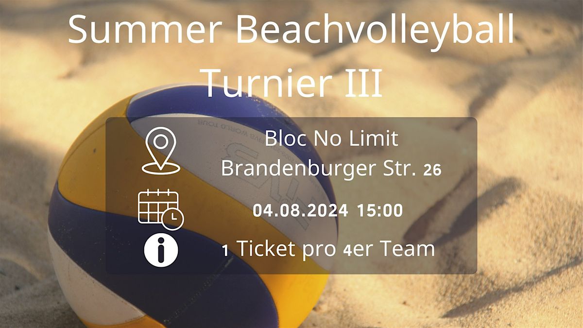 Summer Beach-Turnier III