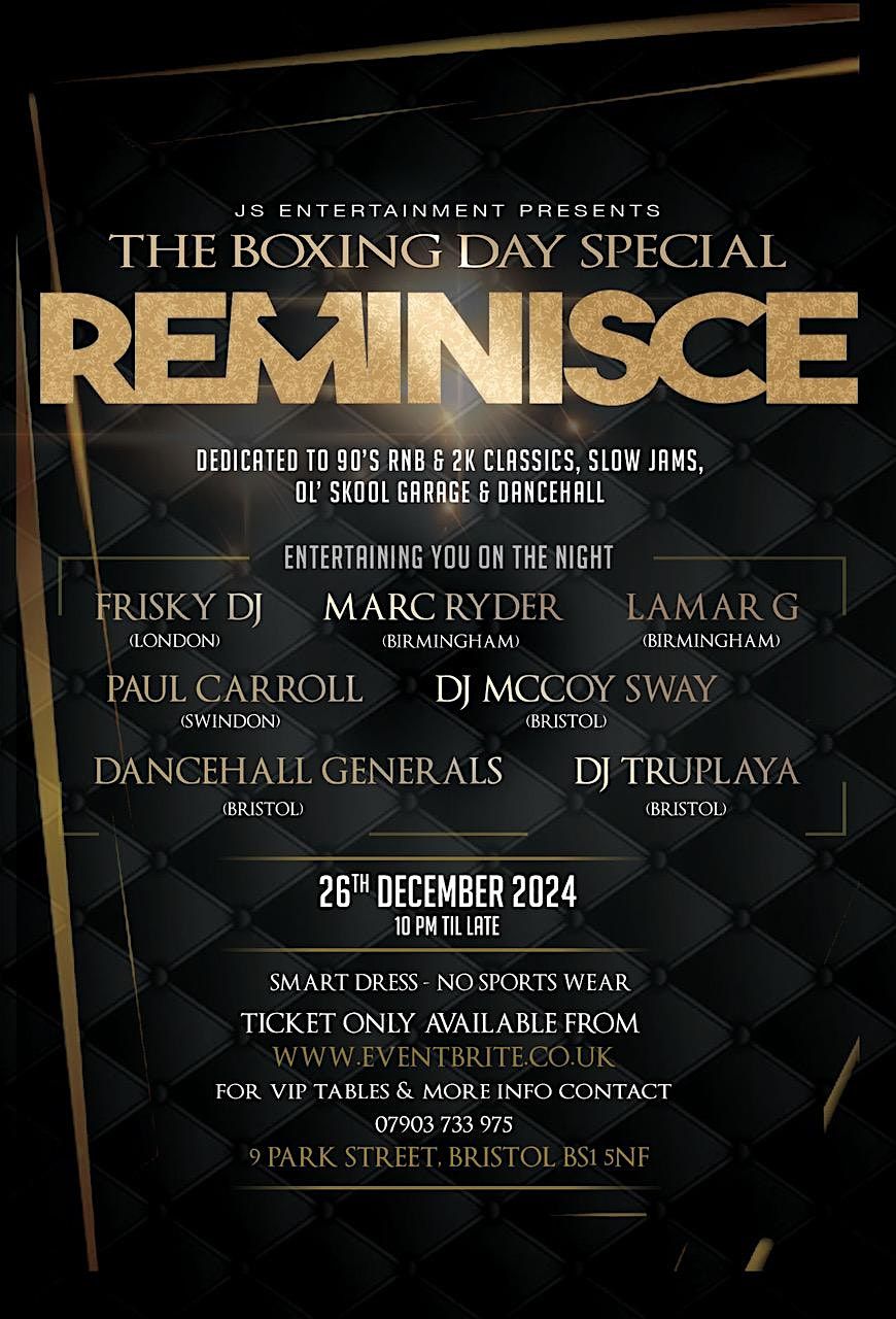 REMINISCE - The Boxing Day Special