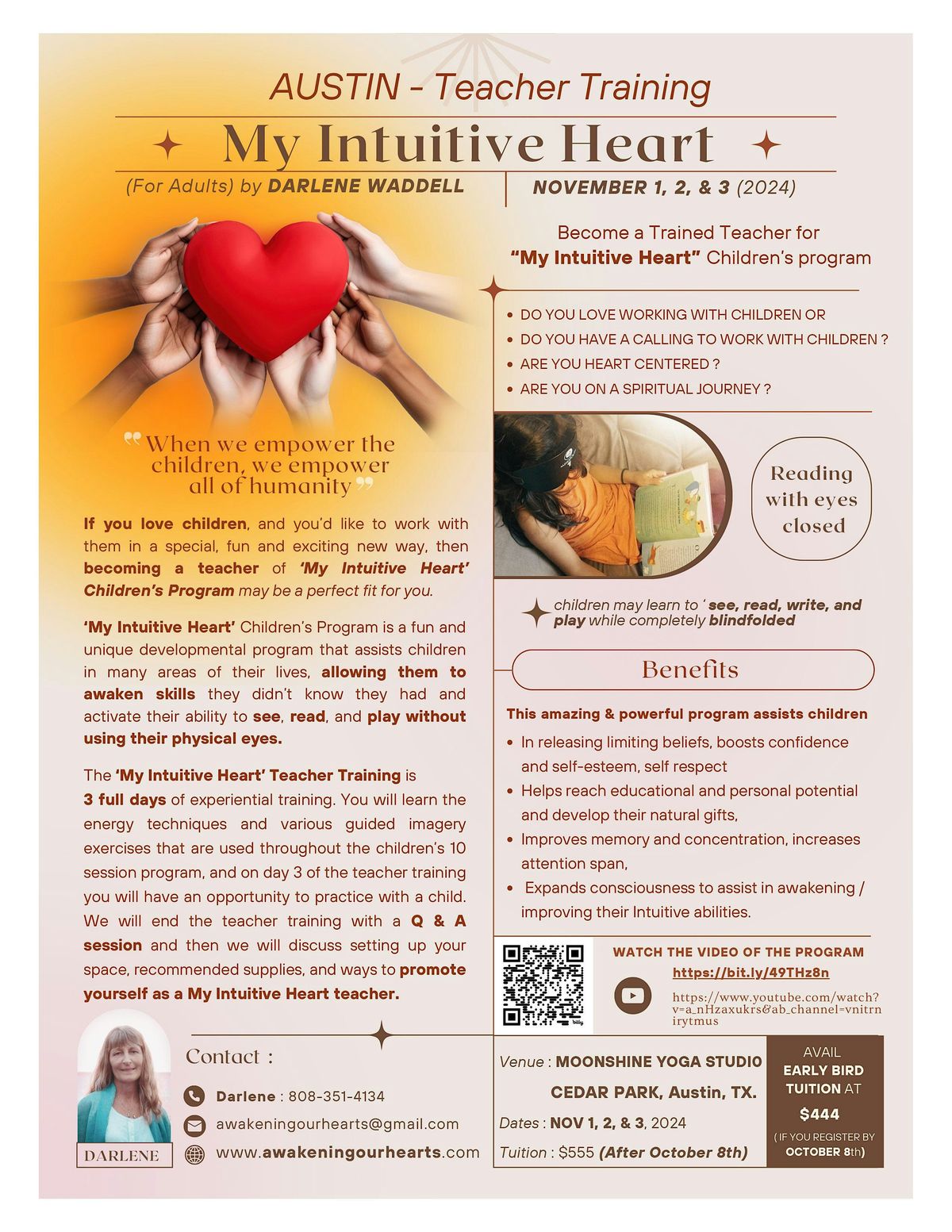 Teacher Training event for the \u2018My Intuitive Heart\u2019 Children\u2019s Program