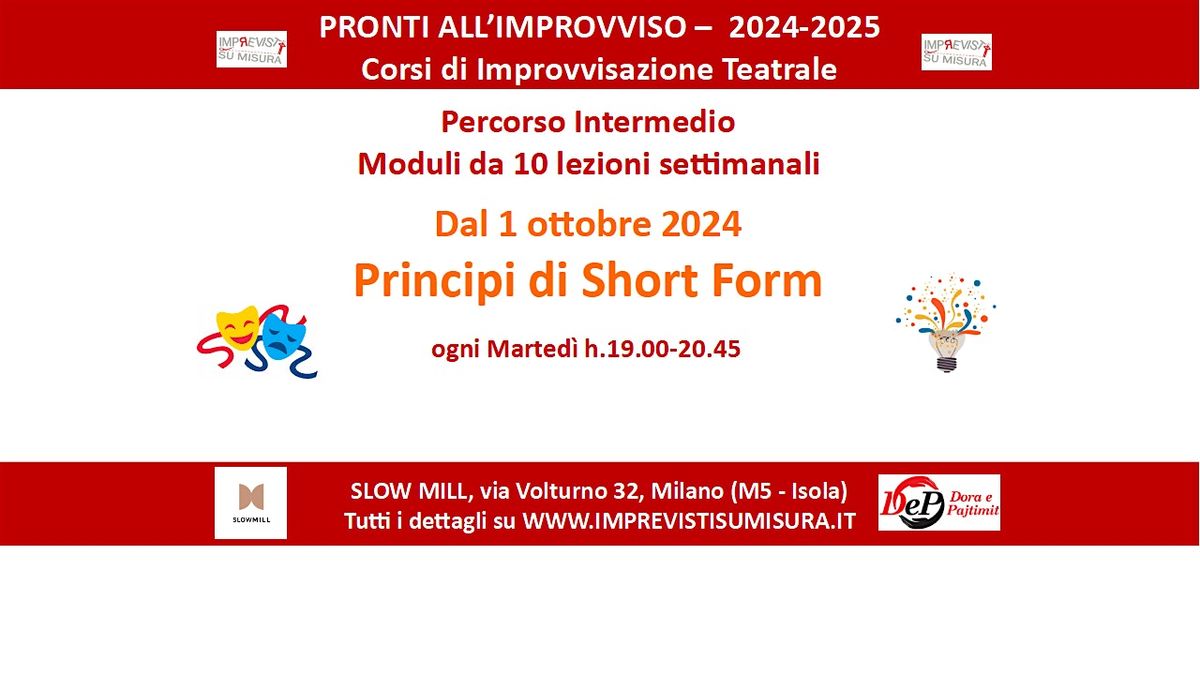 Pronti all'Improvviso '24-25 - Principi di Short Form - Mar h.19.00