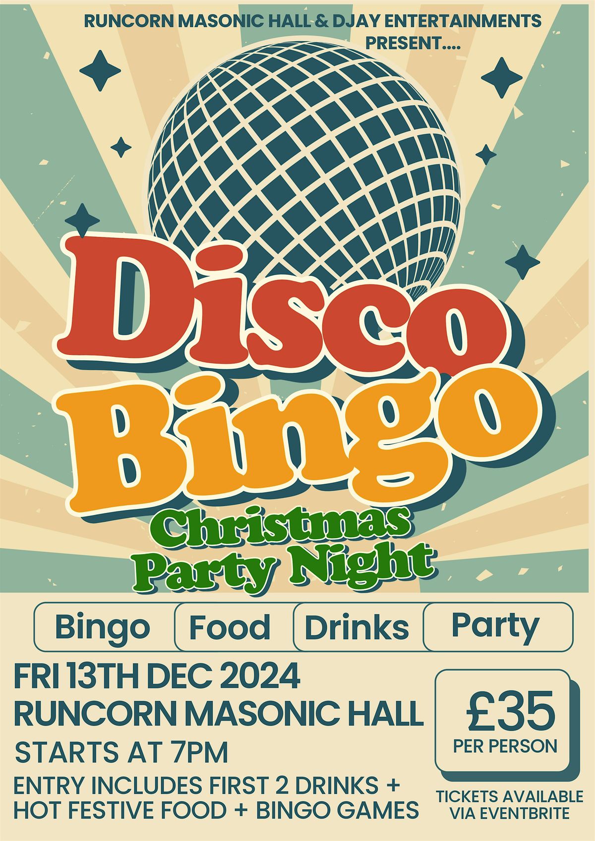 Disco Bingo Christmas Party Night @ Runcorn Masonic Hall