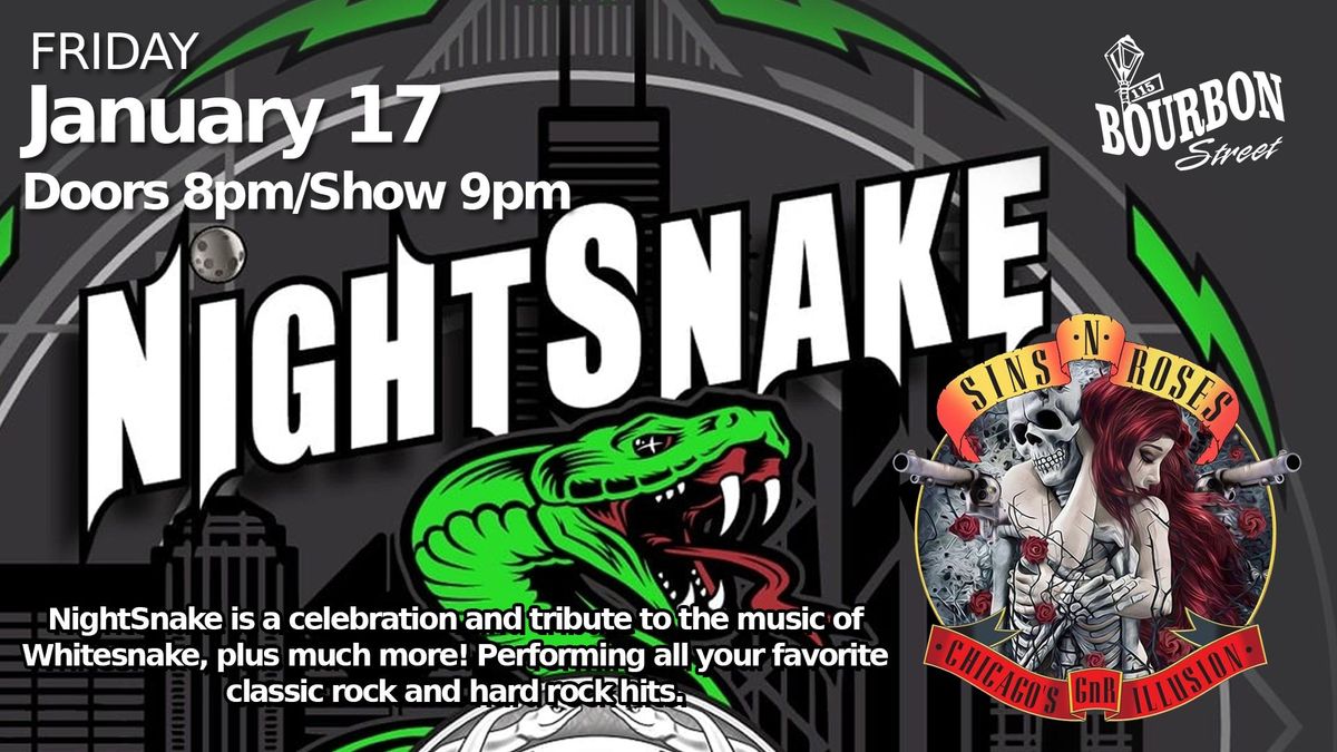 NightSnake & Sins N' Roses at 115 Bourbon Street (Performance Hall)