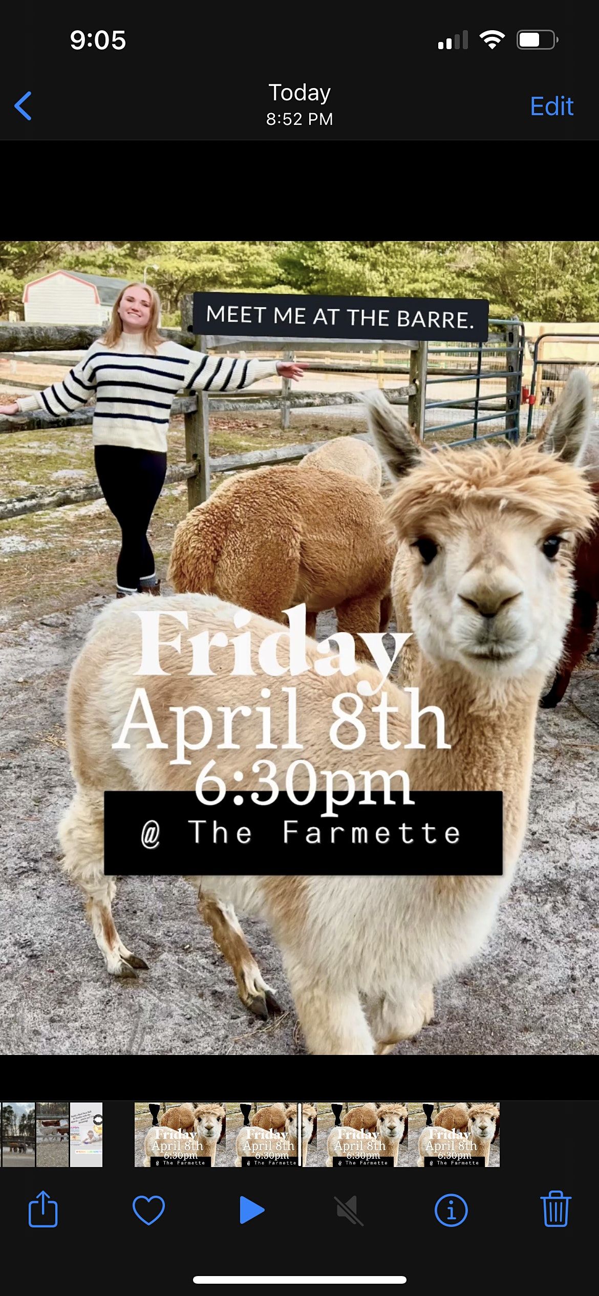 Friday Night Barre at the Farm