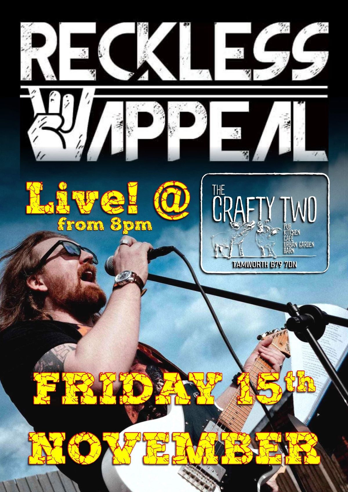 Reckless Appeal live at The Crafty Two Tamworth