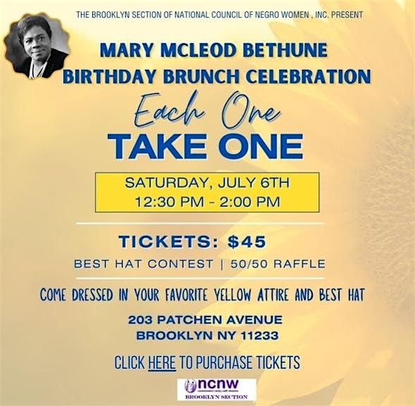 Each One Take One - A Tribute To Mary McLeod Bethune