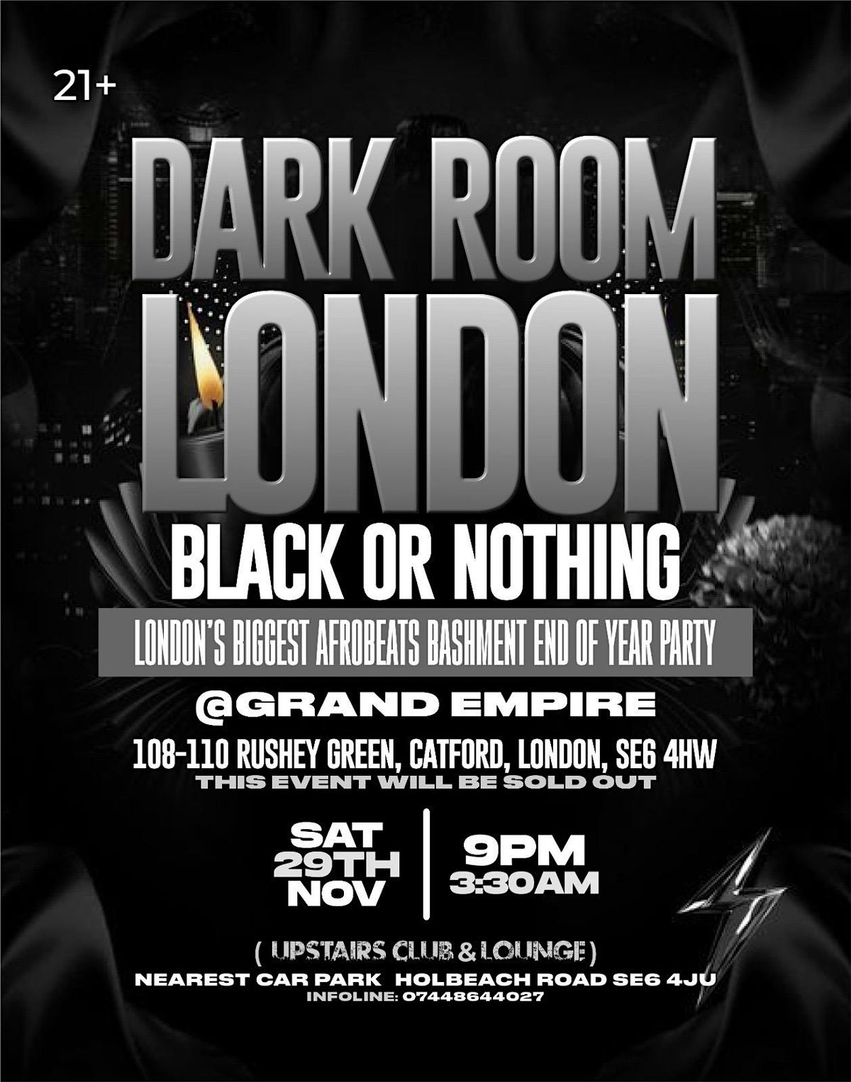 DARK ROOM LONDON- BLACK OR NOTHING