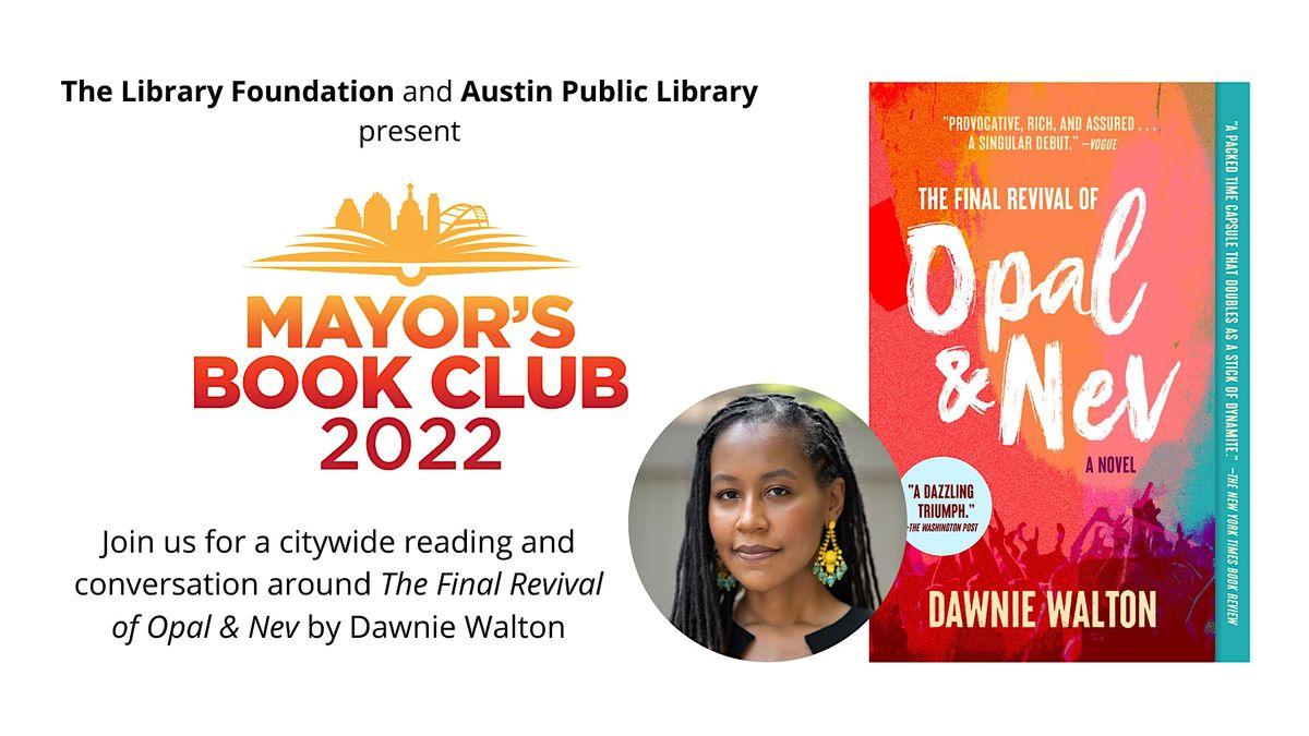 Mayor's Book Club: Reading & Conversation with Dawnie Walton