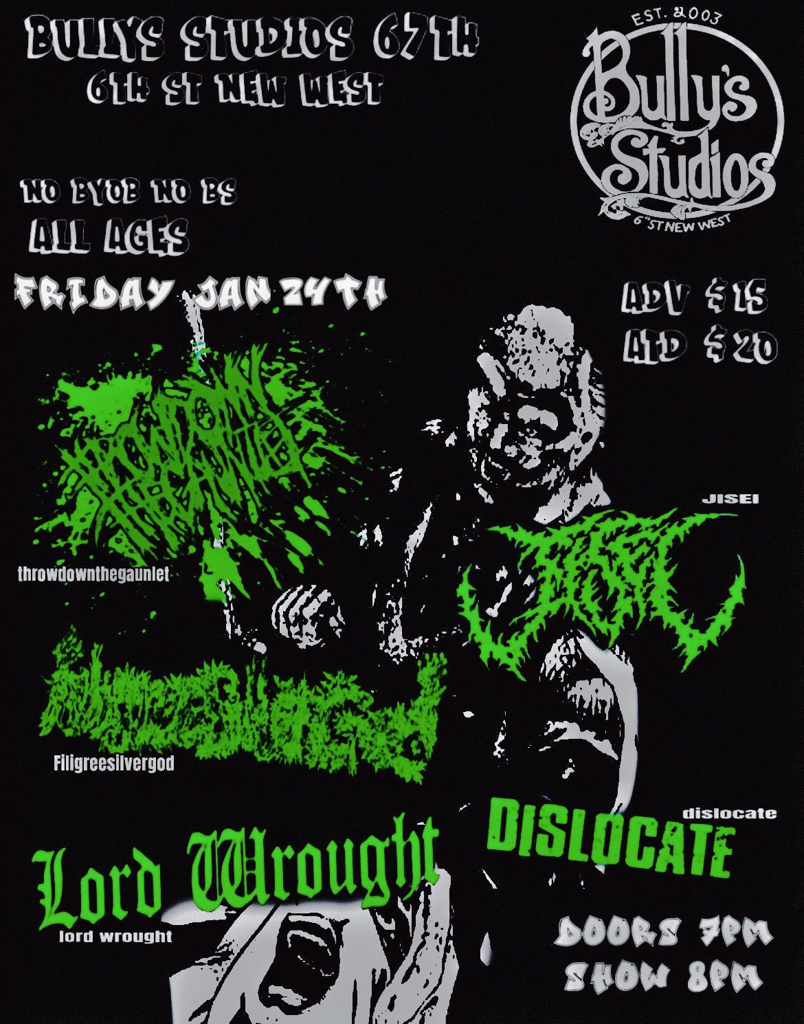 Dislocate -  Filigree silver god -  Throwdown the gaunlet  - Lord of wrought -   Jisei