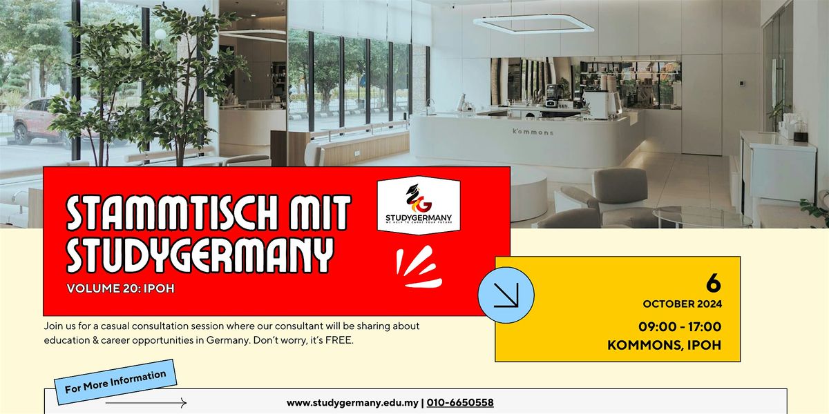 [IPOH] How To Study In Germany- A casual kopi session with StudyGermany