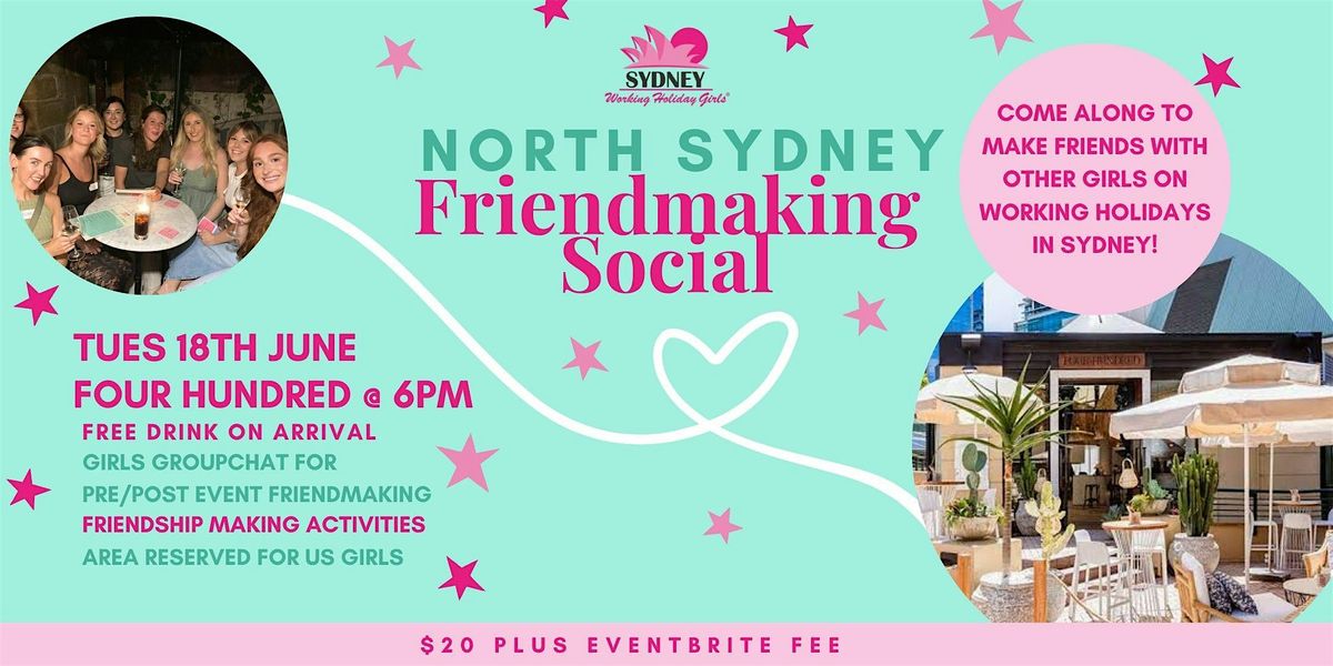 North Sydney Friendmaking Social | Tuesday 18th June
