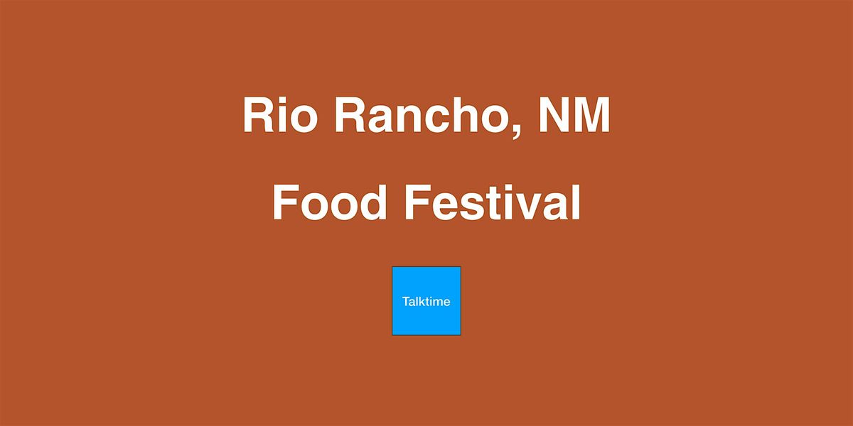 Food Festival - Rio Rancho