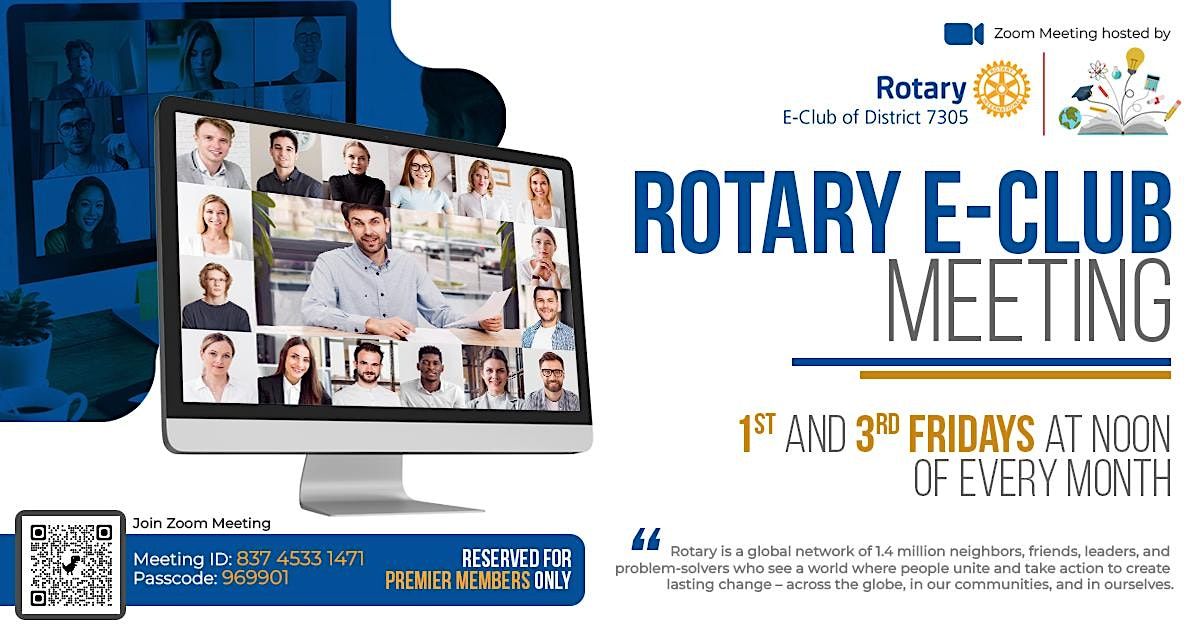 Rotary E-Club Meeting, Online, 18 October 2022