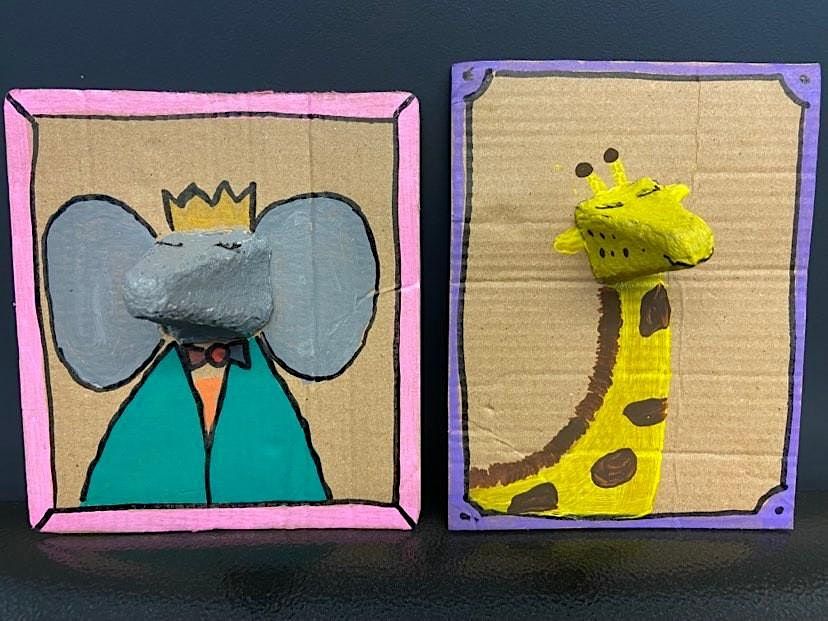 Recycled Animal Portraits - SESSION 1 (Ages 8 to 12 years)