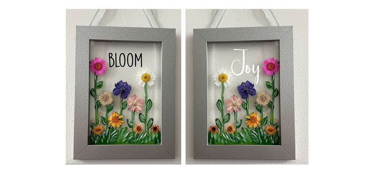 Mother\u2019s Day Set of 2 Pressed Flowers in Frames Paint Sip Art Class