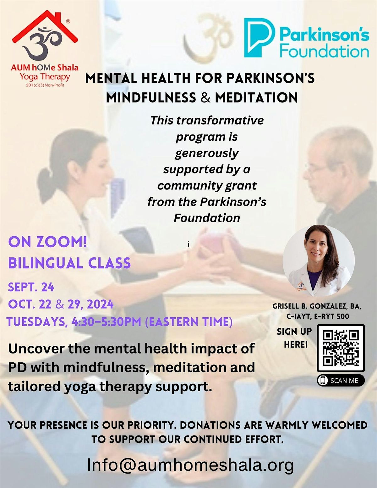 Free Mental Health for Parkinson's Mindfulness & Meditation *Bilingual