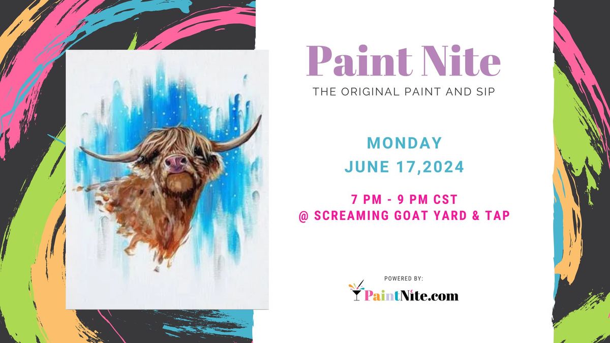 Out of the Moo Paint Nite