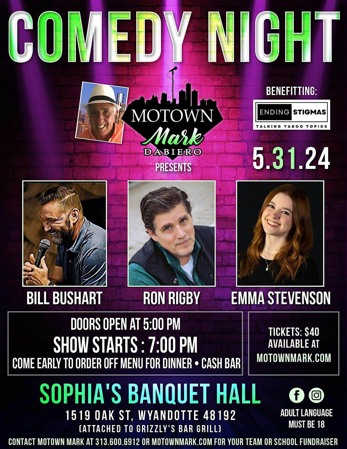 Motown Marks Comedy Night comes to Wyandotte!