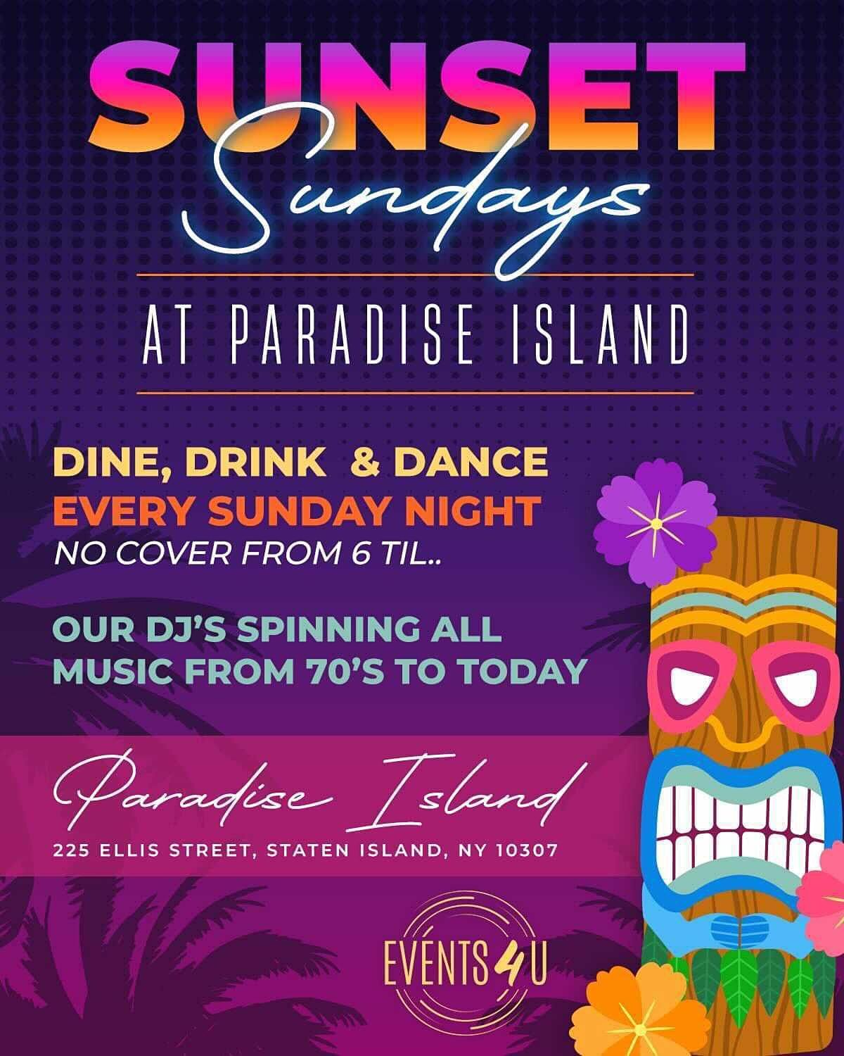 Sunset Sundays Every Week At Paradise Island Tiki Bar, Paradise Island 