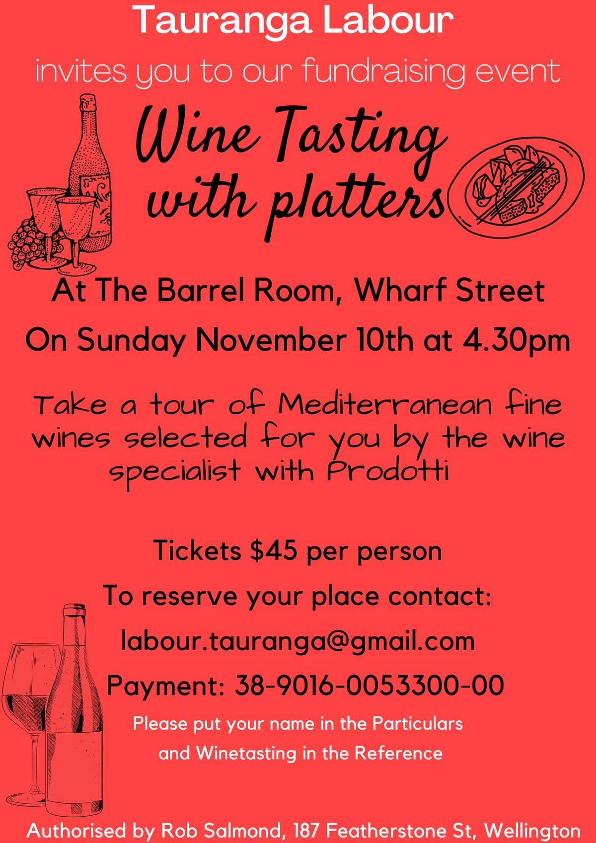 Wine Tasting with platters