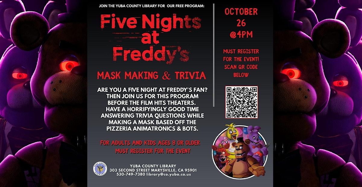 Five Nights at Freddy's Mask Making & Trivia