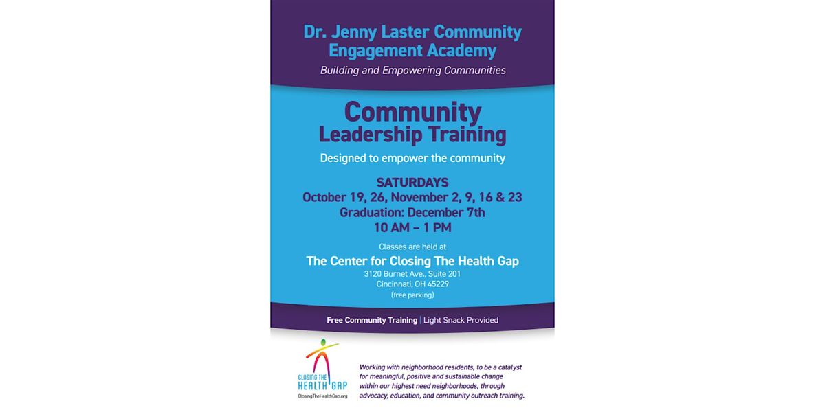 Closing the Health Gap's Community Engagement Academy