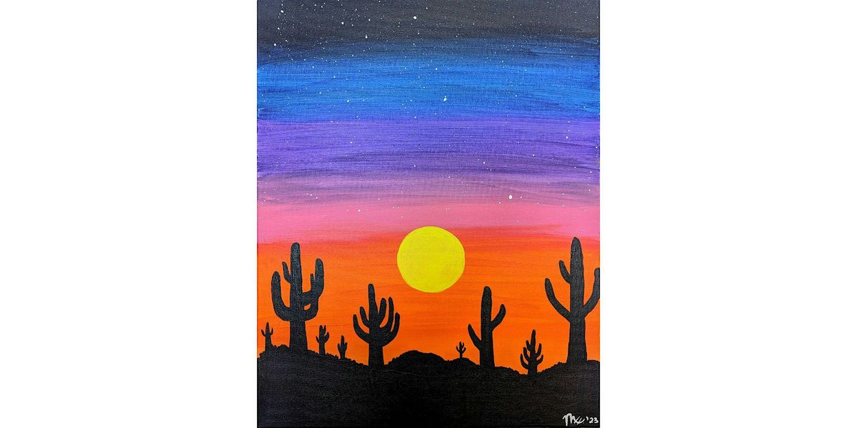 Paint and Sip: This Beautiful Arizona Sunset painting