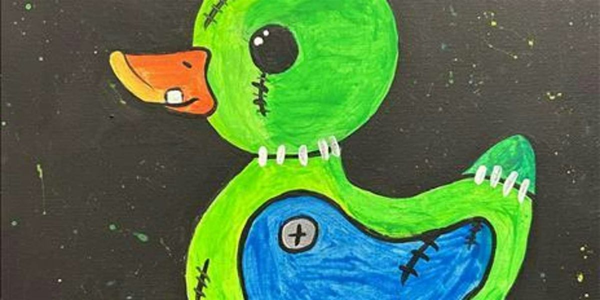 Silly Quacking Little Franken Duck - Paint and Sip by Classpop!\u2122