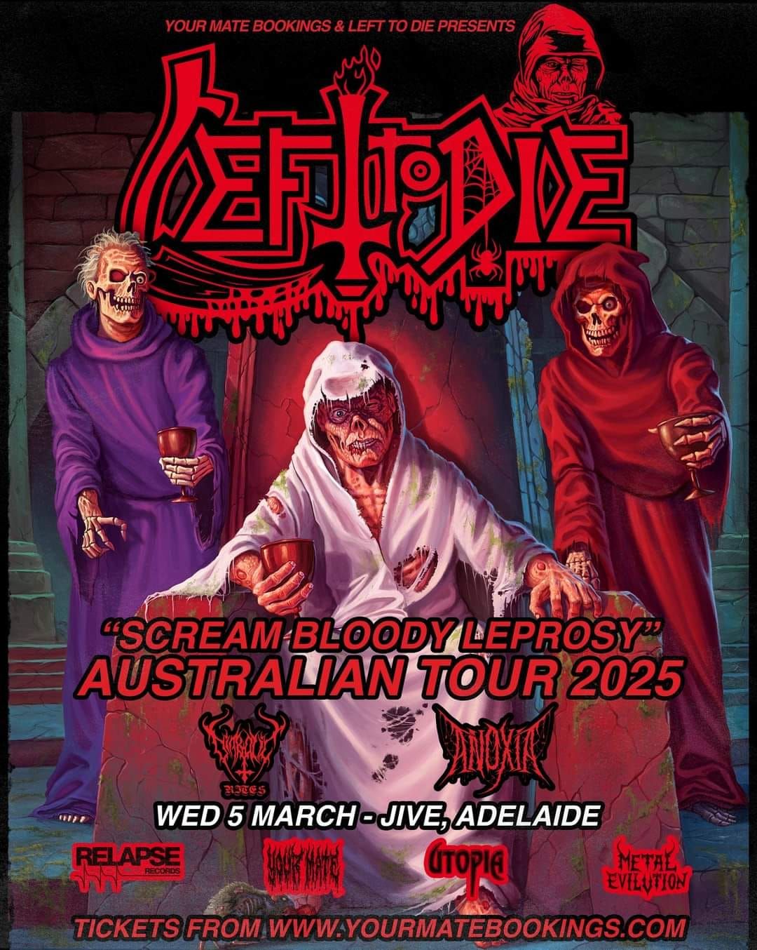 Left To Die (USA) Adelaide