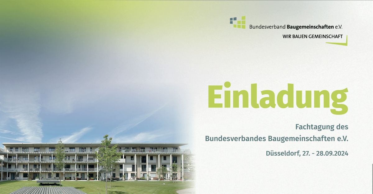 Jahrestagung des Bundesverbands Baugemeinschaften e.V. D\u00fcsseldorf