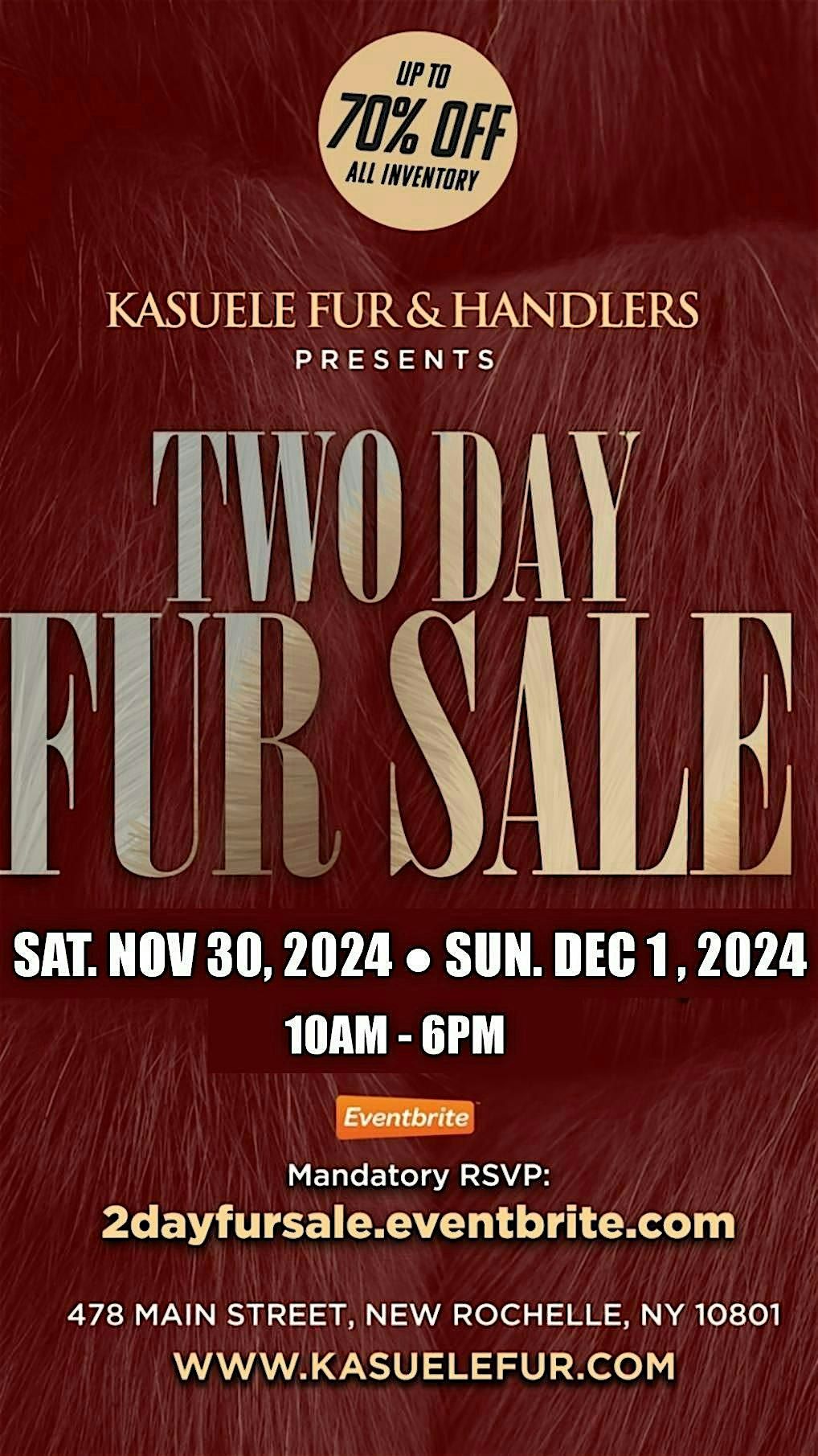 KASUELE FUR & HANDLERS ANNUAL 2 DAY FUR SALE