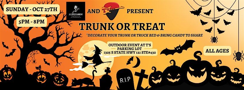 Halloween Trunk or Treat evening at T's Parking Lot