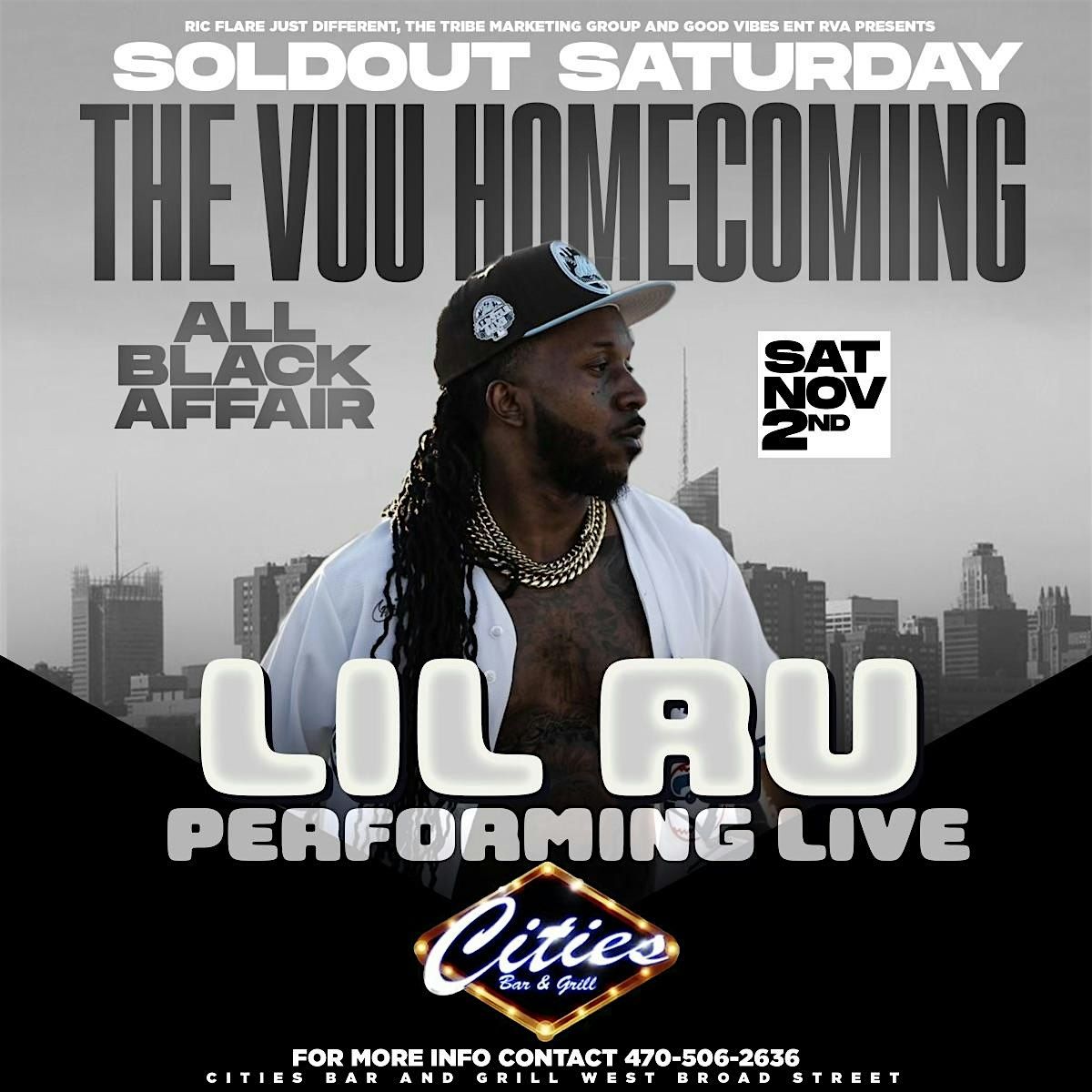 Lil Ru Performing Live @Citiesbarandgrill on Saturday November 2nd !!