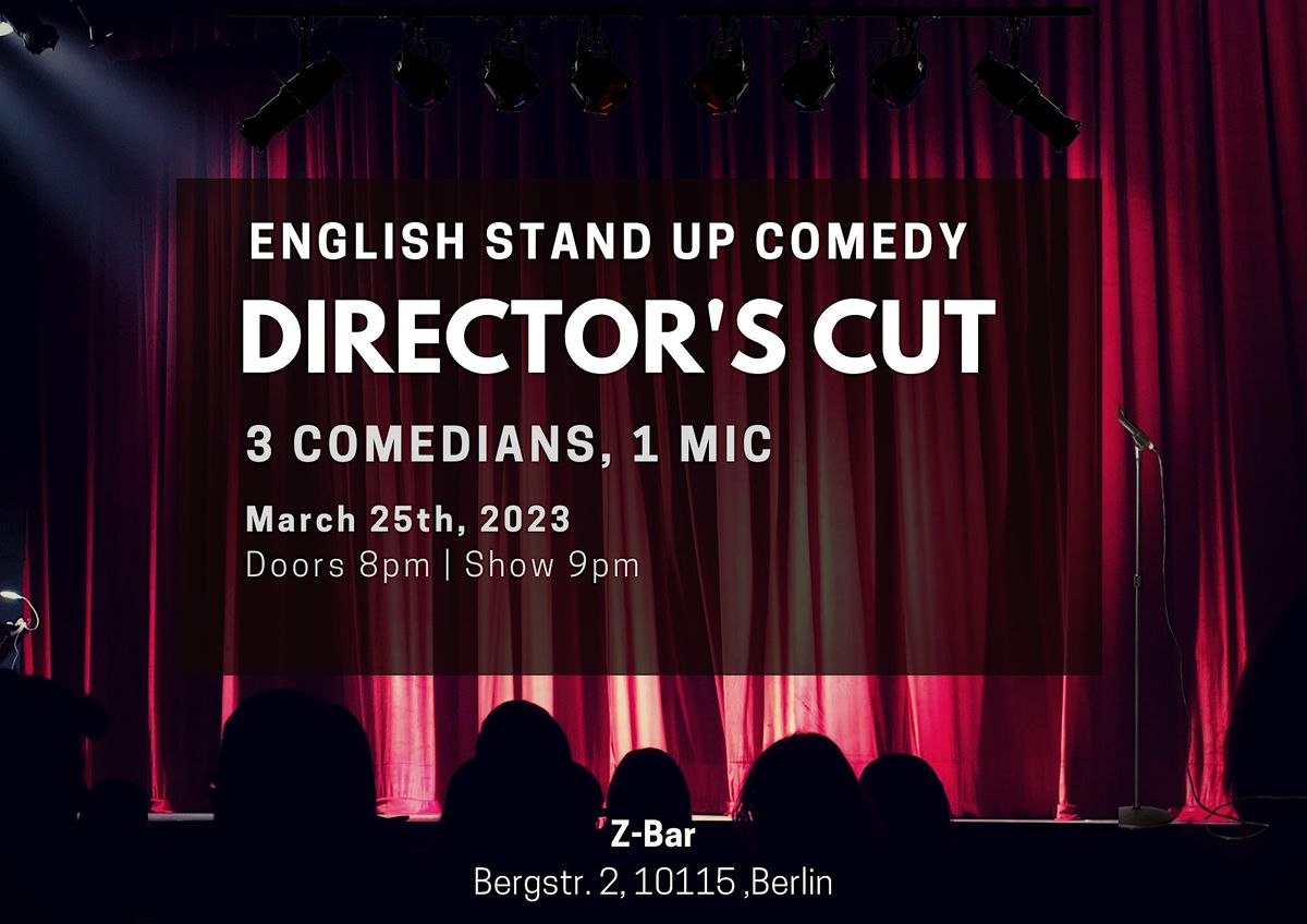 English Stand Up Comedy in Mitte - Director's Cut XII (FREE SHOTs)