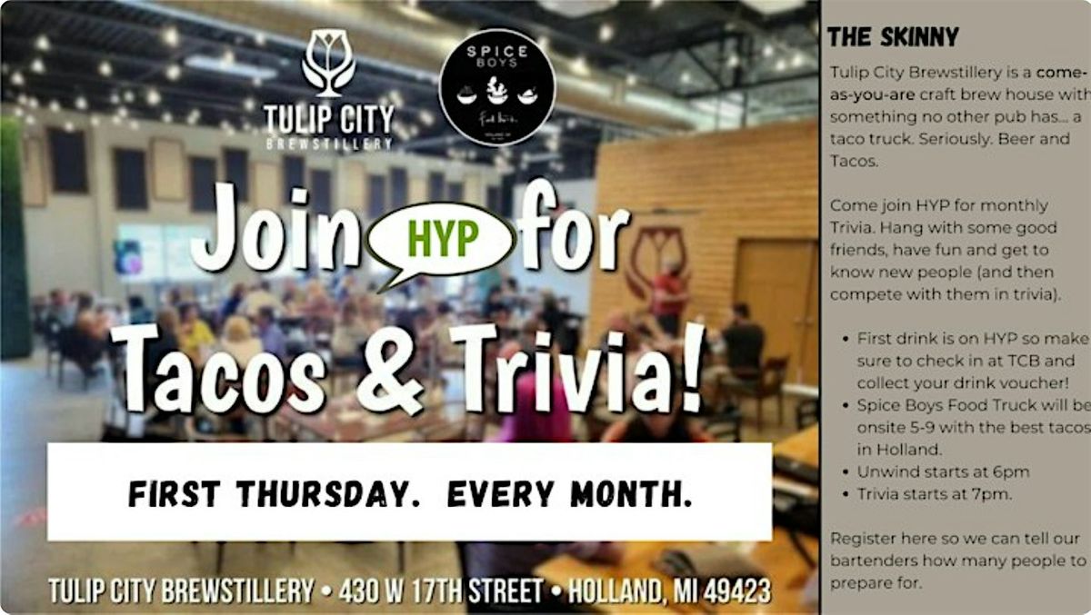 HYP Trivia @ Tulip City Brewstillery