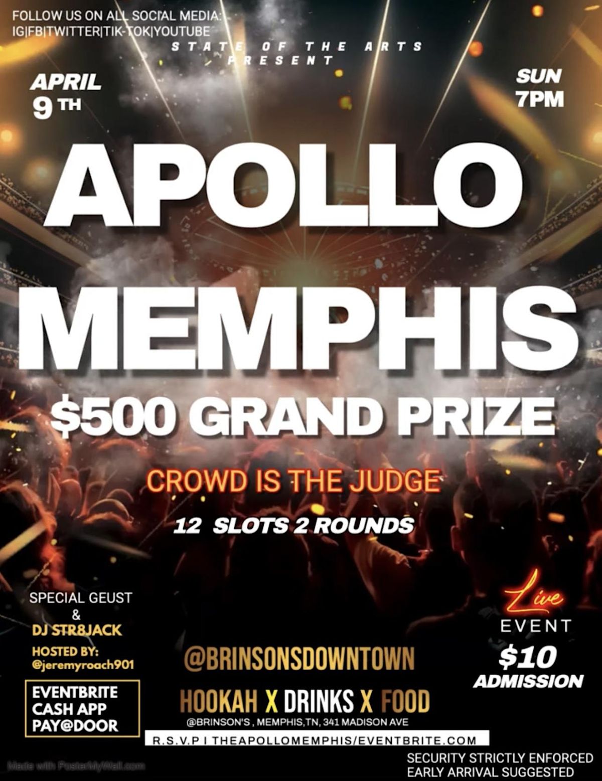 The Apollo MEMPHIS $500 grand prize artist competition